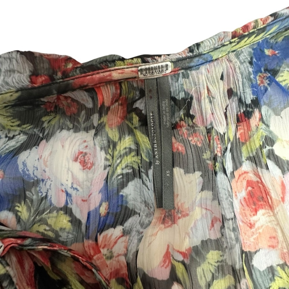 Anthropologie Marais Printed Chiffon Maxi Gown xs - Picture 7 of 12